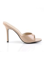 Classique Nude Faux Leather 4 Inch Mule