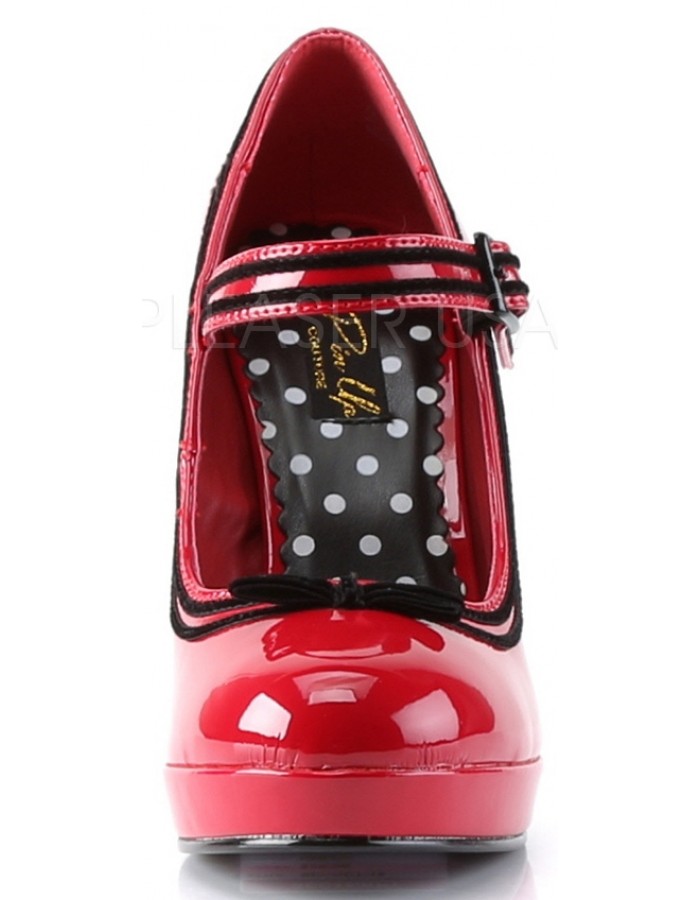 red and black mary jane shoes