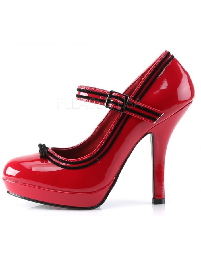 red and black mary jane shoes