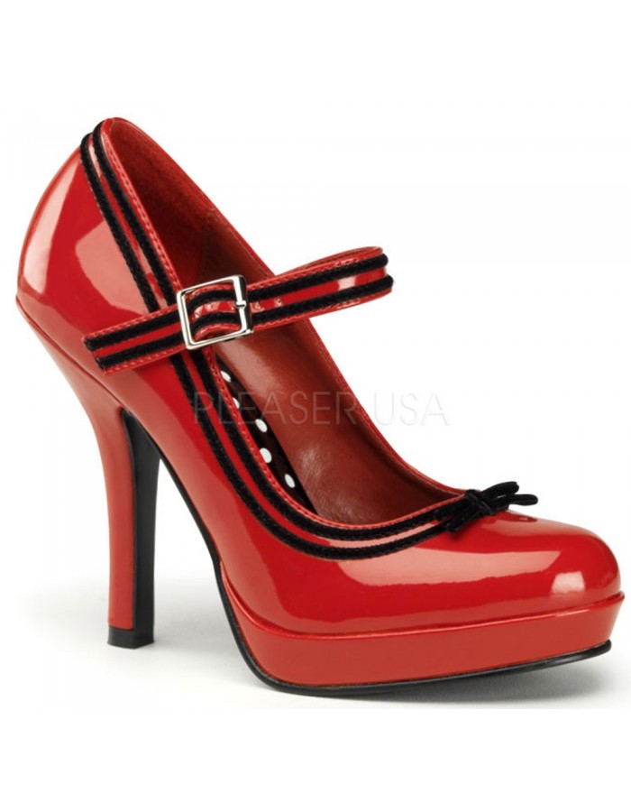 red and black mary jane shoes