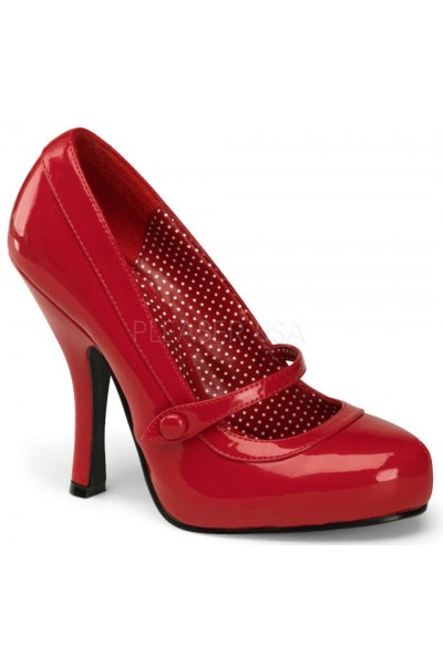 Cutie Pie Red Mary Jane Pin Up Pumps