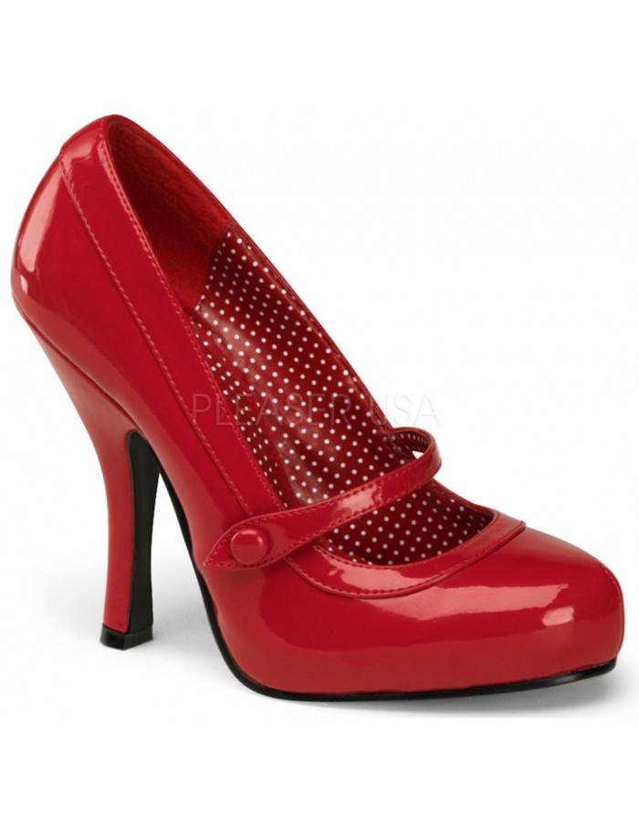 red mary jane platform shoes