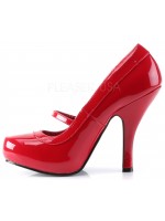 Cutie Pie Red Mary Jane Pin Up Pumps