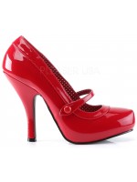 Cutie Pie Red Mary Jane Pin Up Pumps