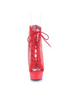 Delight Rhinestone Net Red Platform Ankle Boots