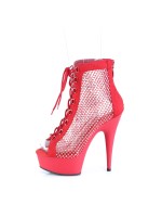 Delight Rhinestone Net Red Platform Ankle Boots