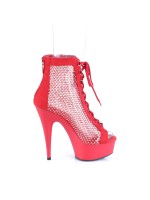 Delight Rhinestone Net Red Platform Ankle Boots