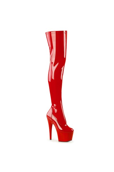 Adore Red Thigh High Platform Boots