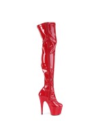 Adore Red Thigh High Platform Boots