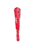 Seduce Red Patent Wide Calf Thigh High Boots