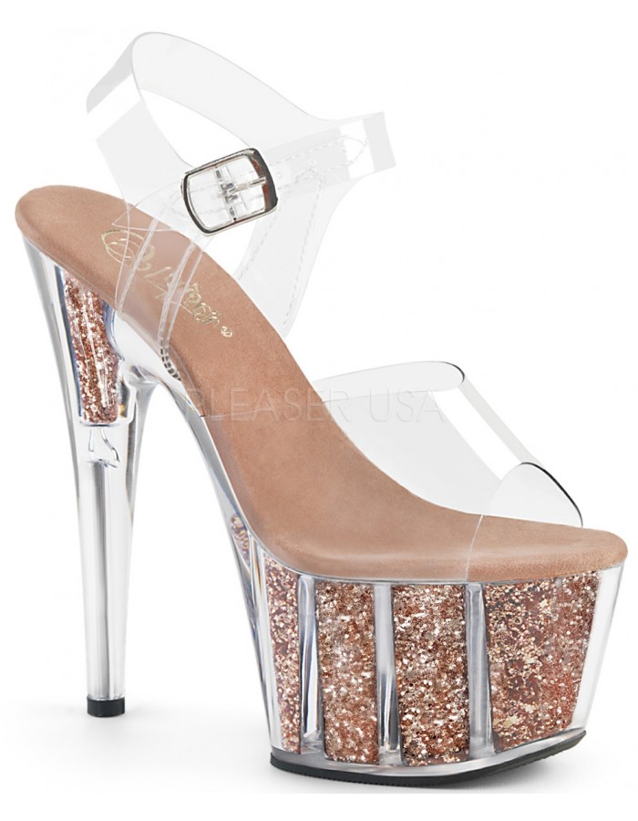 rose gold platform shoes