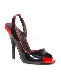 Red and Black Seduce Slingback Pump