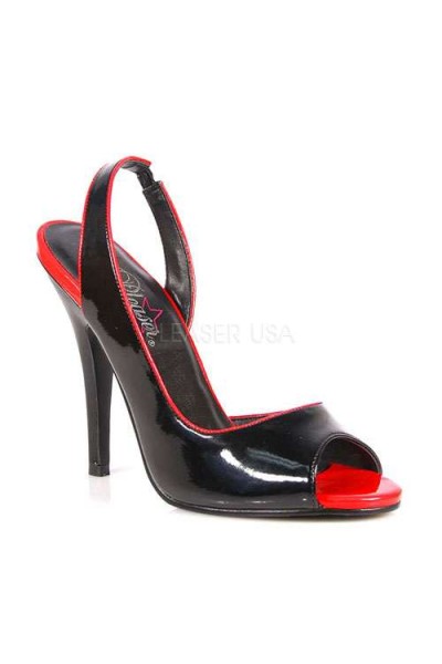 Red and Black Seduce Slingback Pump