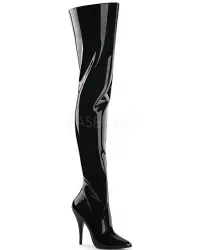 Pretty Woman Seduce Black Patent Thigh High Boots