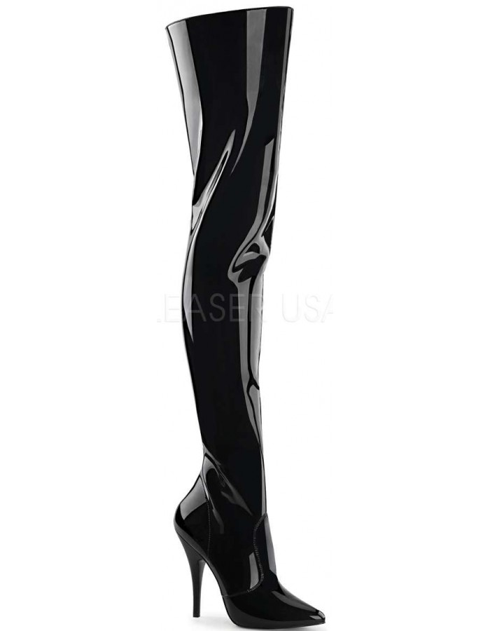 Black Patent Thigh High Boots as worn 