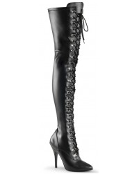 Seduce Lace Up Thigh High Boots