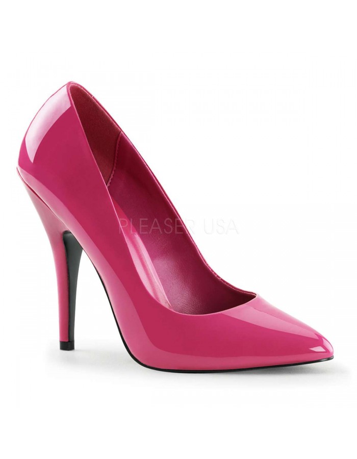 bright pink high heels