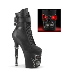 Rapture Light Up Skull Platform Ankle Boots for Women