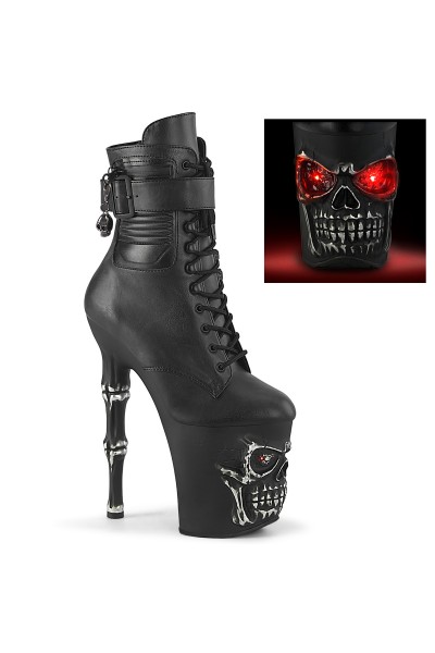 Rapture Light Up Skull Platform Ankle Boots for Women