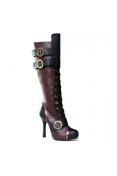 Quinley Steampunk Brown Boots