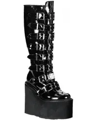 Swing Buckled Womens Platform Boots