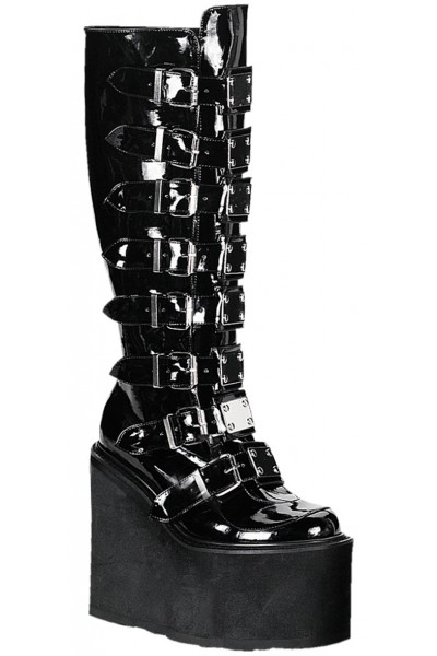 Swing Buckled Womens Platform Boots
