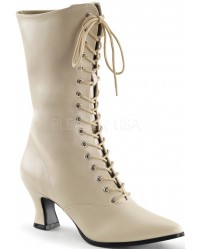 Cream Victorian Ankle Boots