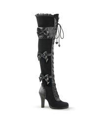 Glam Victorian Lace Gothic Over the Knee Boots