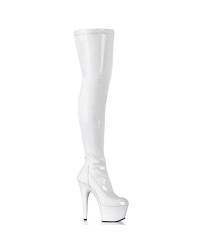 Adore White Thigh High Platform Boots