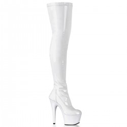 Adore White Thigh High Platform Boots