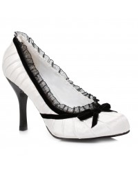 Satin Doll White High Heel Pump