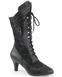 Divine Wide Width Black Victorian Platform Boots