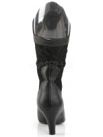 Divine Wide Width Black Victorian Platform Boots