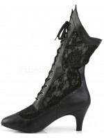 Divine Wide Width Black Victorian Platform Boots