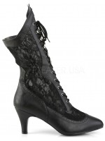 Divine Wide Width Black Victorian Platform Boots