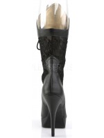 Chloe Wide Width Black Victorian Platform Boots