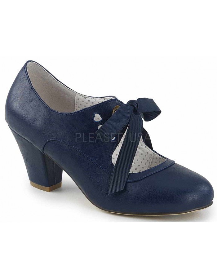 navy blue low heel boots