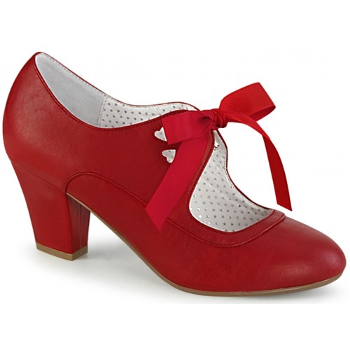red vintage pumps