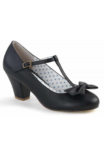 Wiggle Vintage Style T-Strap Shoes in Black