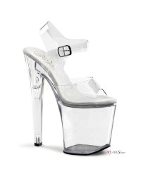 Clear Xtreme 8 Inch High Platform Sandal