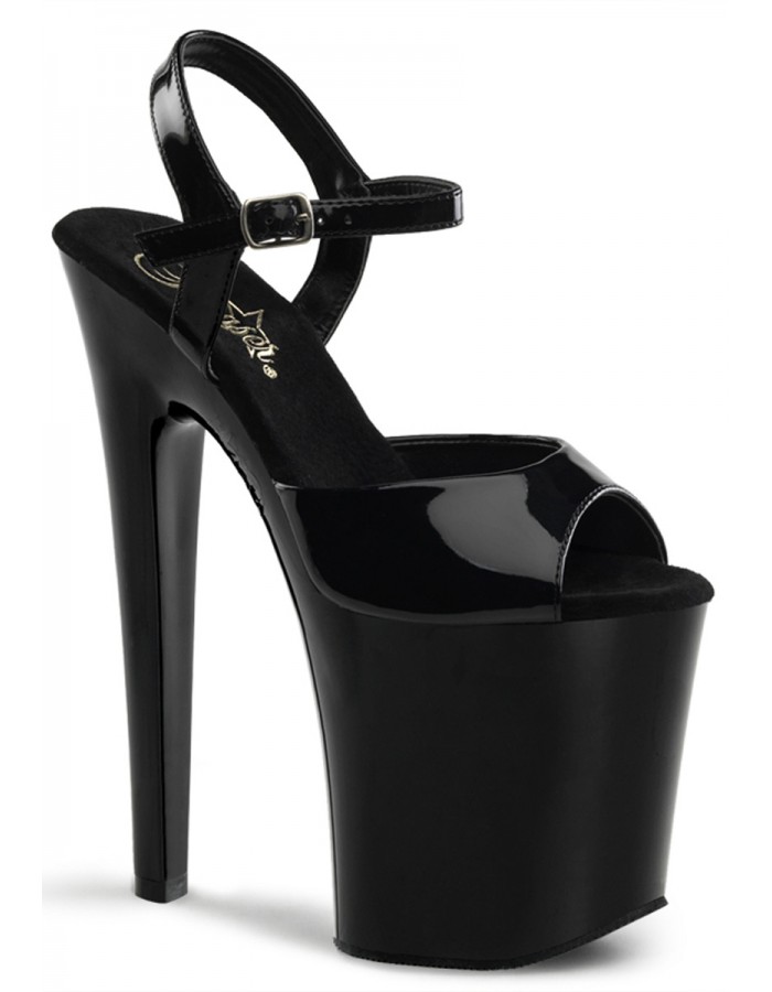 black high platform sandals